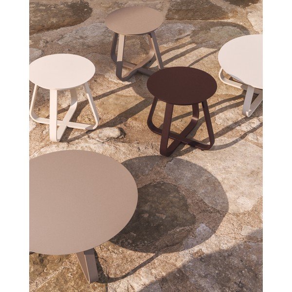 Kovový kulatý zahradní stolek ø 48 cm Tamaris – Kave Home-image-1