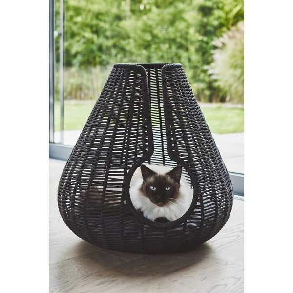 Antracitový pelíšek pro kočku ø 56 cm Perla Anthracite – MiaCara-image-4