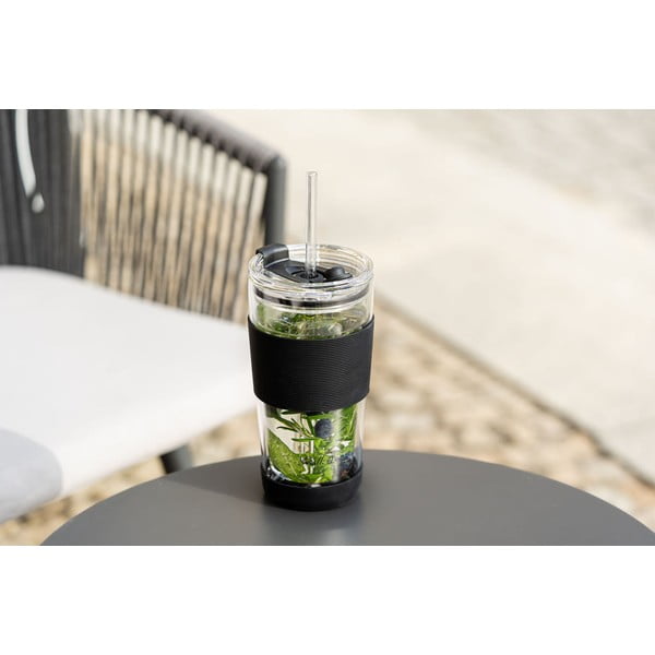 Černý termo hrnek 600 ml Fuori – Vialli Design-image-1