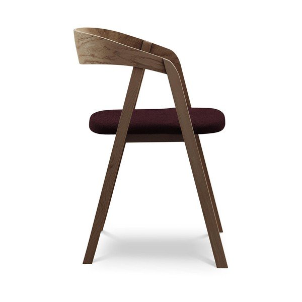 Vínové jídelní křeslo z masivního dřeva Erika – Makamii-image-2