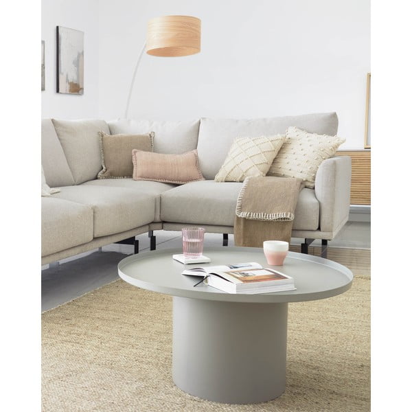 Kovový kulatý odkládací stolek ø 72 cm Fleksa – Kave Home-image-1