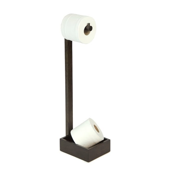 Stojan na toaletní papír z dubového dřeva Wireworks Mezza Dark-image-1