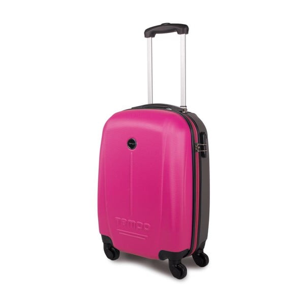 Růžový kufr na kolečkách Tempo, 50cm