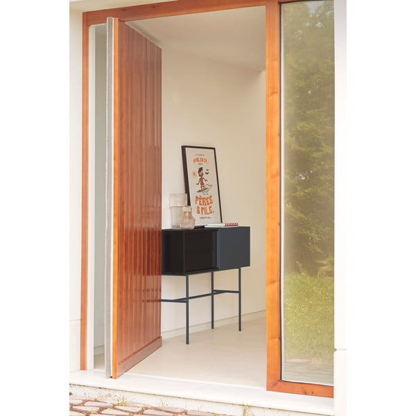 Černo-antracitový konzolový stolek 35x110 cm Nube – Teulat-image-1