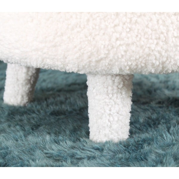 Bílé dětské křesílko z textilie bouclé Moouv – Artie-image-3