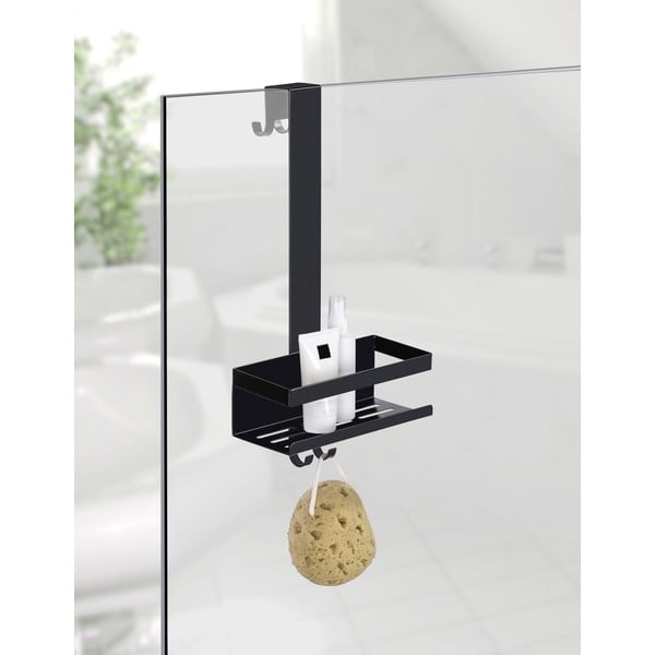 Černá závěsná koupelnová polička z nerezové oceli Bribano – Wenko-image-1