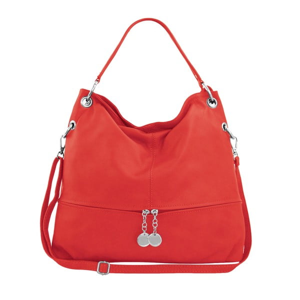 Červená kožená kabelka Maison Bag Evelyne
