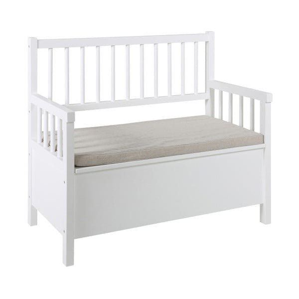 Bílá jídelní lavice s úložným prostorem Actona Assila-image-1