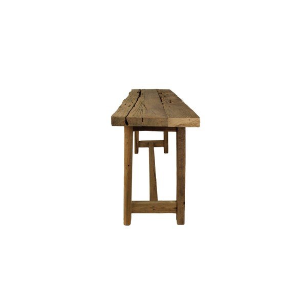 Lavice z neopracovaného teakového dřeva HSM collection Rustical, délka 100 cm-image-3