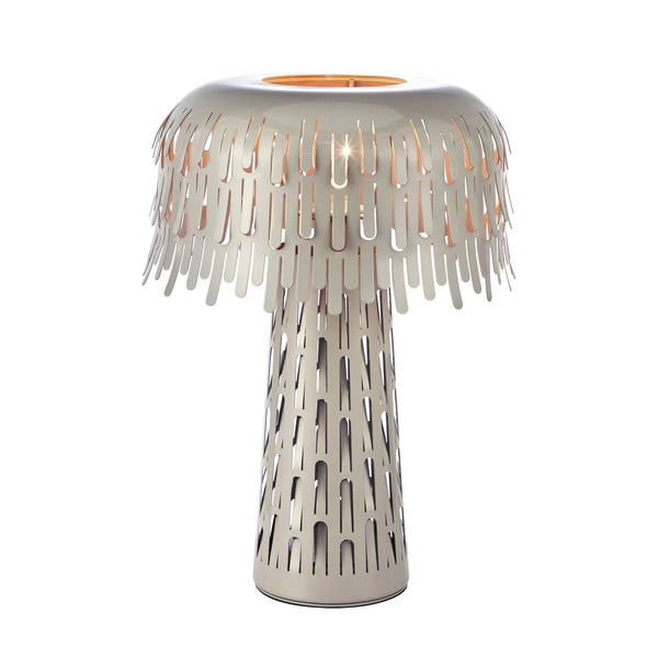 Šedobéžová stolní lampa s kovovým stínidlem (výška 38 cm) Verbera – Markslöjd