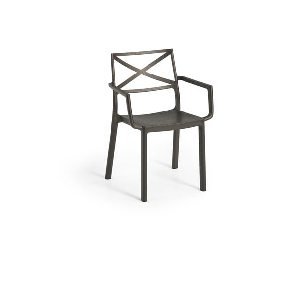 Plastová zahradní židle v bronzové barvě Metalix – Keter