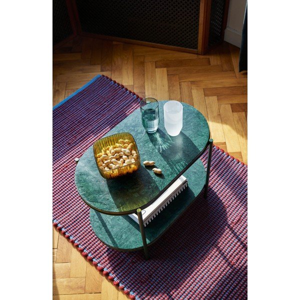 Fialovo-modrý koberec z vlny a bavlny Hübsch Lexa, 80 x 200 cm-image-4