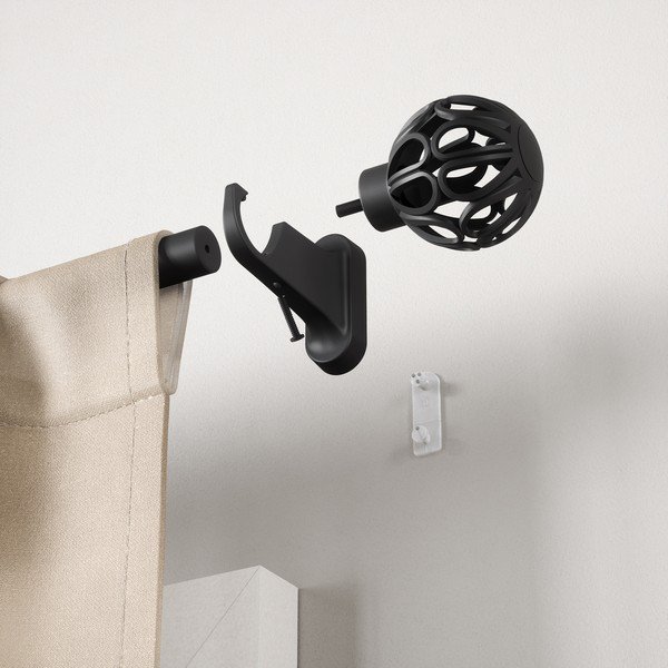 Matně černá ocelová roztažitelná garnýž 107 - 305 cm Aria – Umbra-image-4