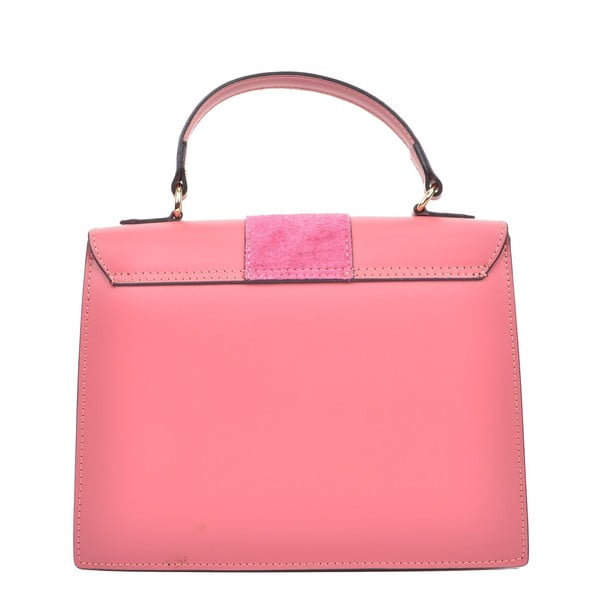 Růžová kožená kabelka Isabella Rhea, 22 x 27 cm-image-1