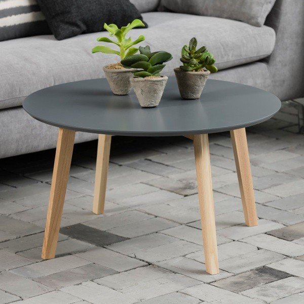 Šedý odkládací stolek Actona Molina, ⌀80 cm-image-1