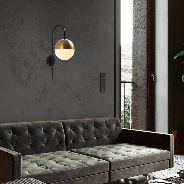 Nástěnné svítidlo v černo-zlaté barvě ø 20 cm Bastos – Opviq lights-image-1