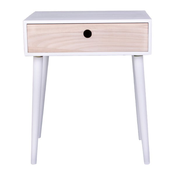 Dřevěný odkládací stolek s bílým rámem House Nordic Parma