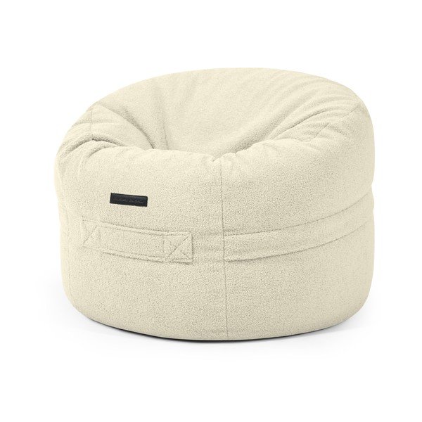 Krémový dětský sedací vak z textilie bouclé Roll 80 – SLOWDOWN