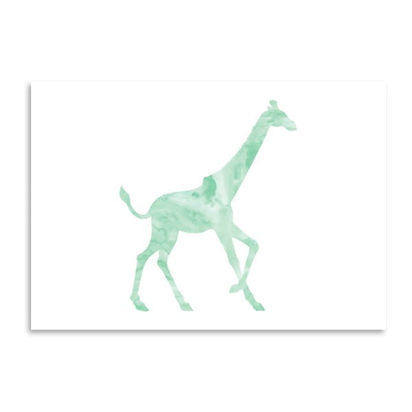 Plakát Americanflat Giraffe in Mint, 30 x 42 cm