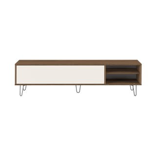 Krémový TV stolek v dekoru ořechu 165x44 cm Aero - TemaHome