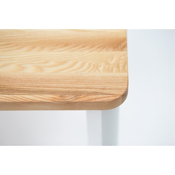 Bílý jídelní stůl se zaoblenými nohami Ragaba TRIVENTI, 80 x 80 cm-image-2