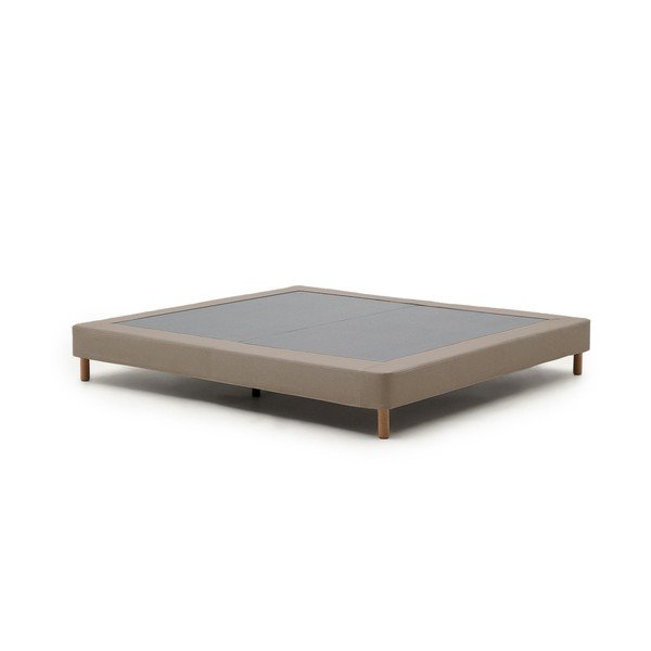 Hnědá čalouněná dvoulůžková postel bez čela 160x200 cm Ofelia – Kave Home