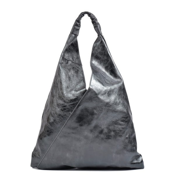 Černá kožená nákupní taška Isabella Rhea Truhna