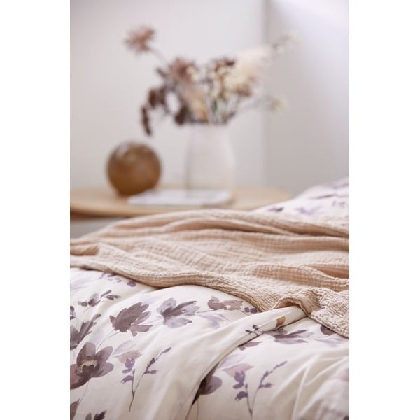 Béžový bavlněný přehoz přes postel na dvoulůžko Södahl Poetry, 200 x 260 cm-image-3