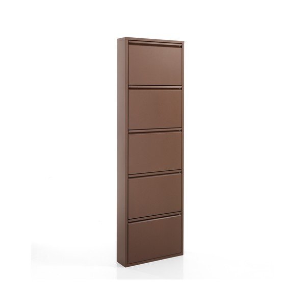 Hnědý nástěnný botník Tomasucci Sandy, výška 169 cm