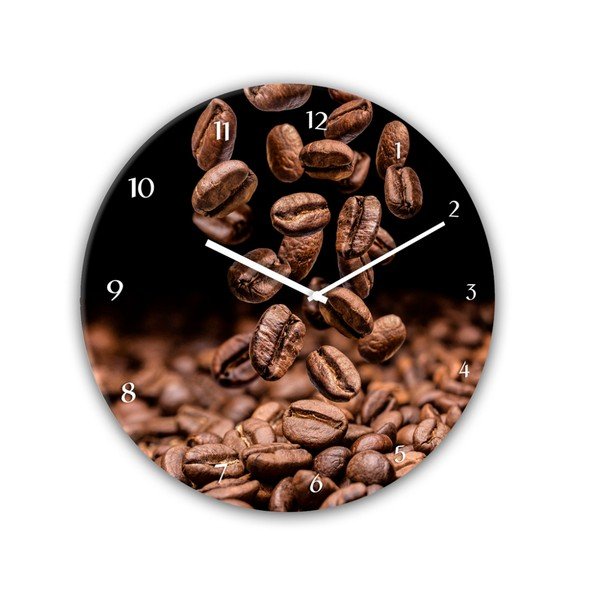 Nástěnné hodiny Styler Glassclock Coffee Seeds, ⌀ 30 cm-image-2