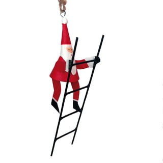 Vánoční závěsná dekorace G-Bork Santa With Ladder