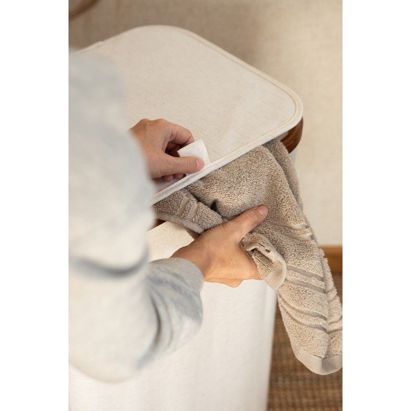 Krémový látkový koš na prádlo Bamboo/Linen – Bigso-image-4