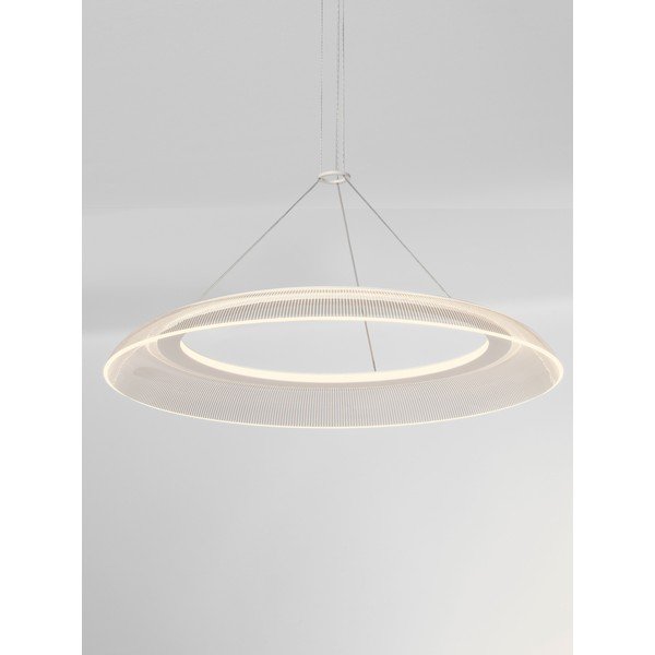 Matně bílé hliníkové LED závěsné svítidlo se stínidlem z akrylového skla ø 60 cm Mantle – Nova Luce-image-2