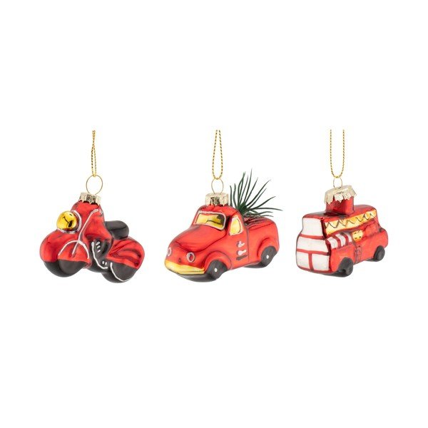 Skleněné vánoční koule v sadě 3 ks 3 cm Transport – Sass & Belle