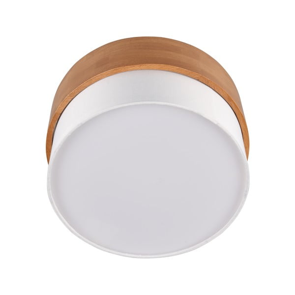 Stropní svítidlo v bílo-přírodní barvě s textilním stínidlem Seasons – Trio-image-3