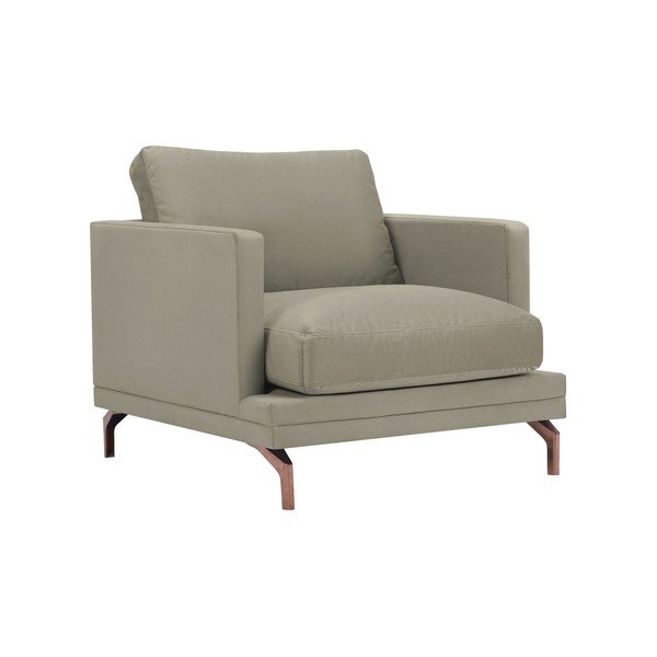 Béžové křeslo s podnožím ve zlaté barvě Windsor & Co Sofas Jupiter-image-1