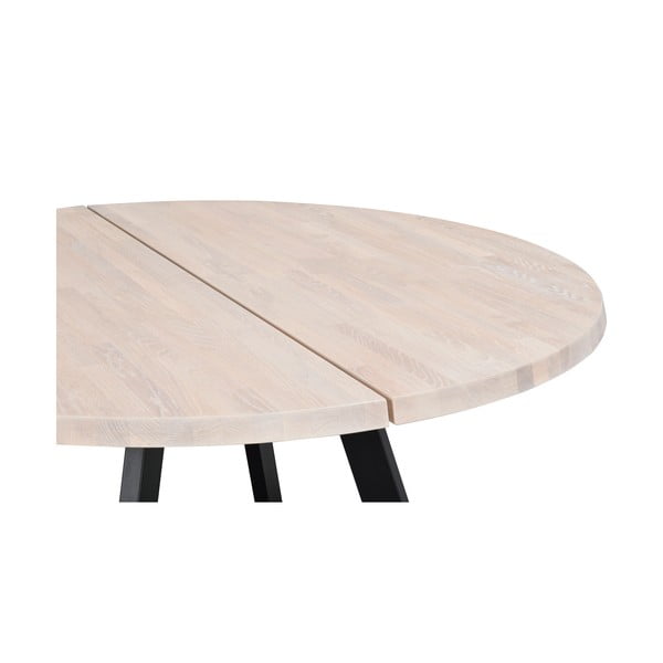 Kulatý jídelní stůl z běleného dubového dřeva Rowico Freddie, ø 160 cm-image-4