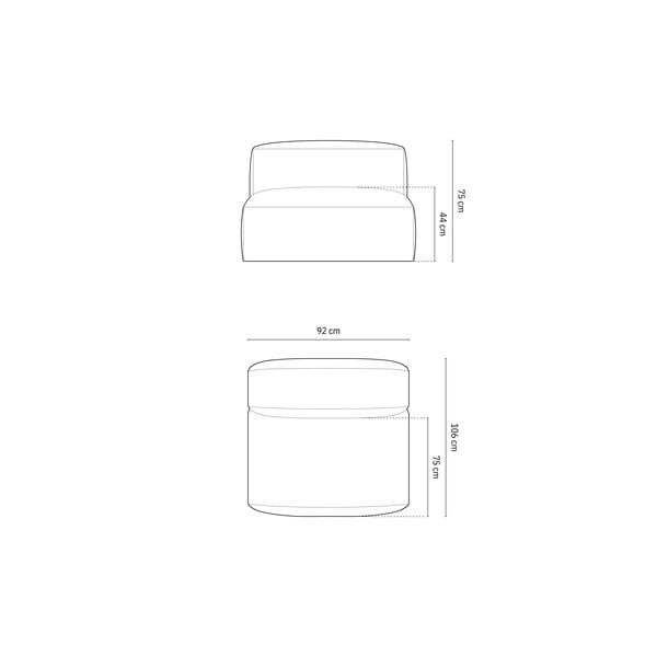 Zelený modul pohovky (středový díl) Martina – Micadoni Home-image-4