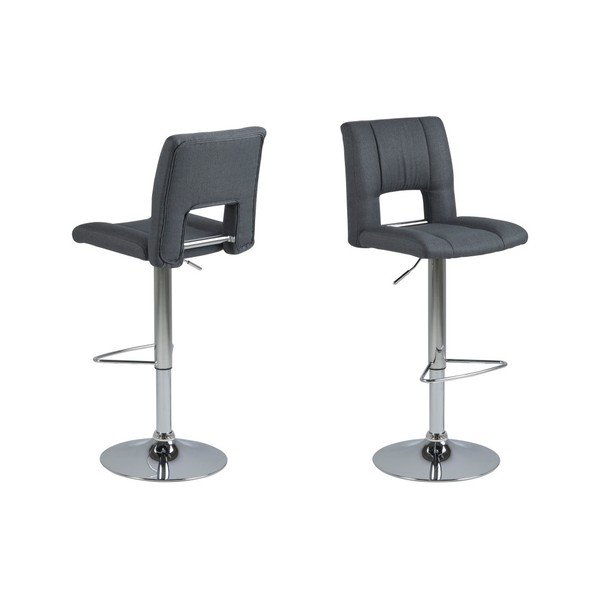 Sada 2 tmavě šedých barových židlí Actona Wilma Barstool-image-3