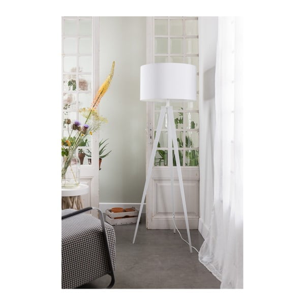 Bílá stojací lampa Zuiver Tripod, ø 50 cm-image-3