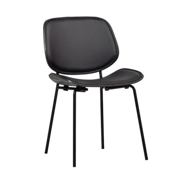 Černé jídelní židle v sadě 2 ks z imitace kůže Close In – WOOOD