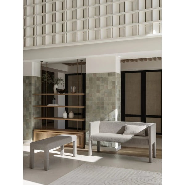 Béžová lavice z textilie bouclé Sitta – Blomus-image-1