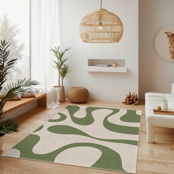 Zelený pratelný koberec 80x150 cm Matcha Latte – Mila Home-image-2