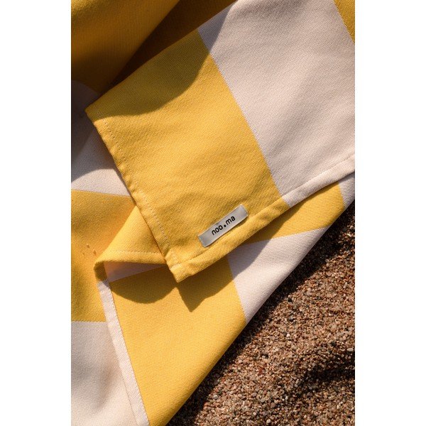 Žlutá bavlněná plážová osuška 100x160 cm Su – noo.ma-image-2