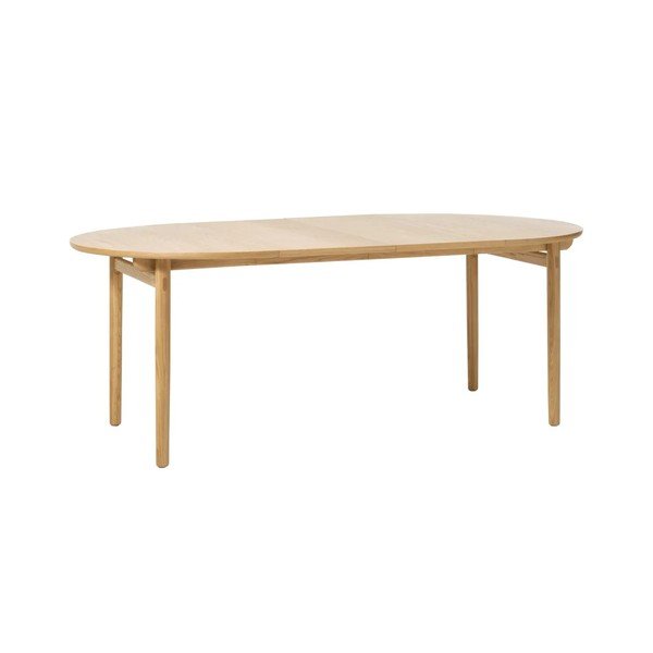 Kulatý rozkládací jídelní stůl v dekoru dubu ø 120 cm Carno – Unique Furniture-image-3