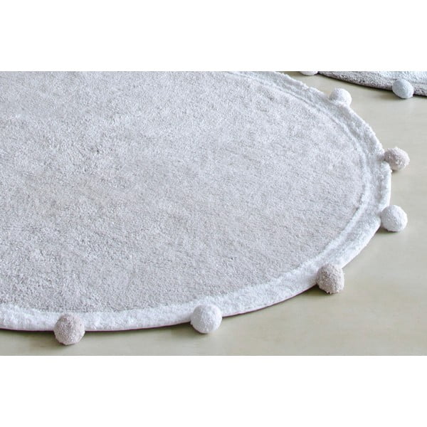 Světle šedý pratelný ručně tkaný bavlněný dětský koberec ø120 cm Bubbly – Lorena Canals-image-4