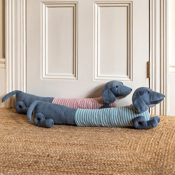 Růžová/šedá ochrana proti průvanu 17x76 cm Sausage Dog – Rex London-image-1