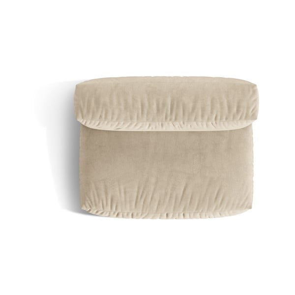 Béžový sametový modul pohovky (středový díl) Martina – Micadoni -image-3