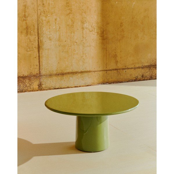 Betonový kulatý zahradní konferenční stolek ø 85 cm Albanella – Kave Home-image-1