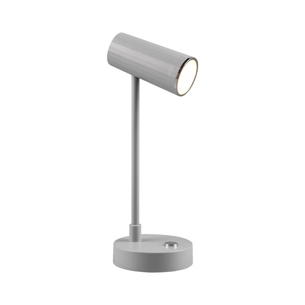 Světle šedá LED stmívatelná stolní lampa (výška 28 cm) Lenny – Trio-image-1